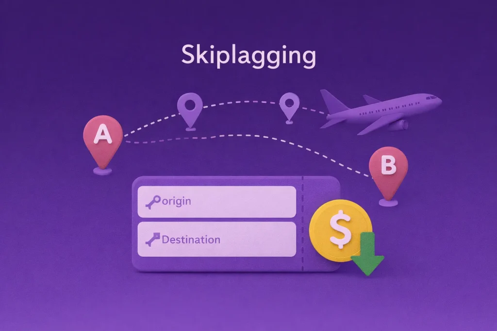 Skiplagging by plane